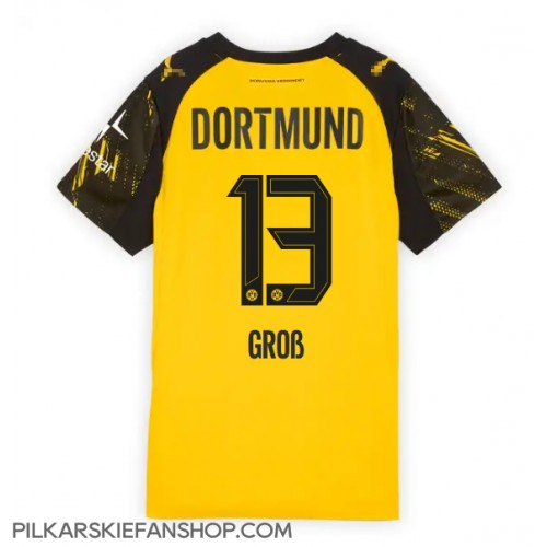 Koszulka piłkarska Borussia Dortmund Pascal Gross #13 Strój Domowy dla kobiety 2025-26 tanio Krótki Rękaw Koszulka piłkarska Borussia Dortmund Pascal Gross #13 Strój Domowy dla kobiety 2025-26 tanio Krótki Rękaw